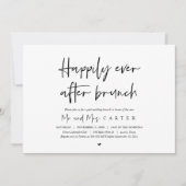 Brunch van 'happily ever after' na de bruiloft kaart (Voorkant)