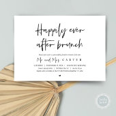 Brunch van 'happily ever after' na de bruiloft kaart