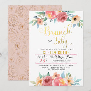 Brunch voor de Baby - Lente Bloemen Kaart