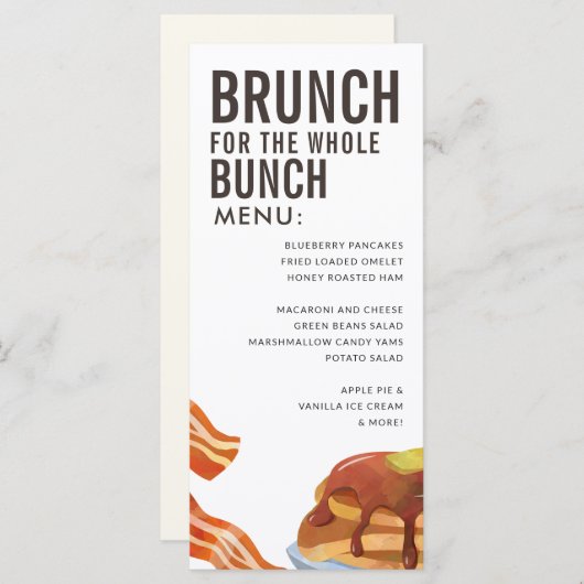 BRUNCH VOOR DE BUNCH | Menu Ontbijten (Voorkant / Achterkant)