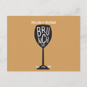 BRUNCH Wijnglas ELKE KLEUR & EVENT Trendy Chic Briefkaart
