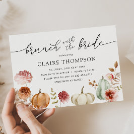Brunch with the Bride Autumn Shower Invitation Kaart
