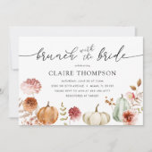 Brunch with the Bride Autumn Shower Invitation Kaart (Voorkant)