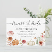 Brunch with the Bride Autumn Shower Invitation Kaart (Staand voorkant)