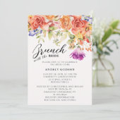 Brunch With the Bride Invitation Kaart (Staand voorkant)