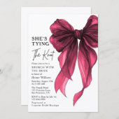Brunch With The Bride She's Tying The Knot Bow Kaart (Voorkant / Achterkant)