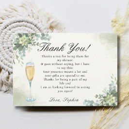 Brunch y Bubbly Glass of Champange Bedankkaart