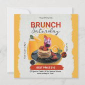 Brunch Zaterdag Flyer Feestdagenkaart (Voorkant)