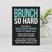 Brunch zo hard Bachelorette Brunch nodigt uit Kaart (Staand voorkant)