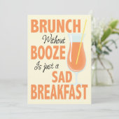 Brunch zonder Booze Brunch Kaart (Staand voorkant)