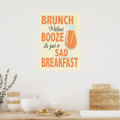Brunch zonder Booze Brunch Poster (Keuken)