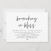 brunchen in gelukzaligheid, post bruiloft brunch kaart (Voorkant)