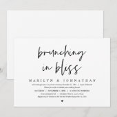 brunchen in gelukzaligheid, post bruiloft brunch kaart (Voorkant / Achterkant)