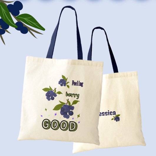 Brunches van bosbessen tote bag