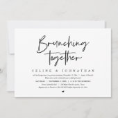 Brunching Samen, Bruiloft Elopement Brunch Kaart (Voorkant)