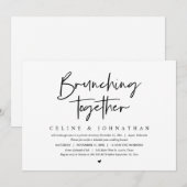 Brunching Samen, Bruiloft Elopement Brunch Kaart (Voorkant / Achterkant)