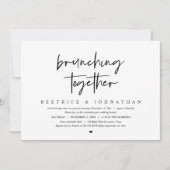 Brunching Samen, Bruiloft Elopement Brunch Kaart (Voorkant)