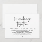 Brunching Samen, Bruiloft Elopement Brunch Kaart (Voorkant / Achterkant)