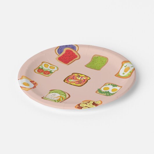 brunchtoast papieren bordje (Gekanteld)