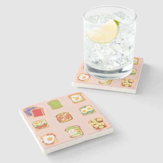 brunchtoast stenen onderzetter (Zijkant)