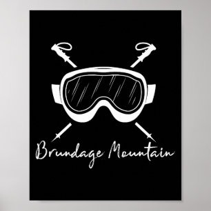 Brundage berg idaho skibril skiën skiër poster