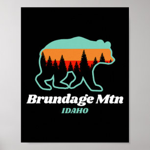 Brundage Mountain Idaho Skiën Snowboarding Beer Poster