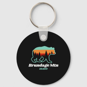 Brundage Mountain Idaho Skiën Snowboarding Beer Sleutelhanger