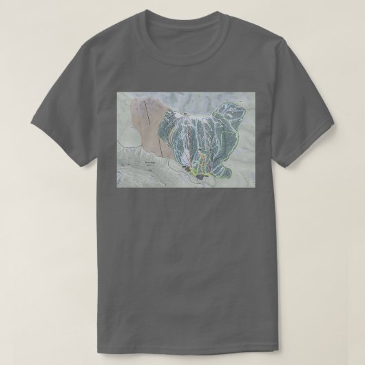 Brundage Resort Trail Map T-shirt (Design voorkant)