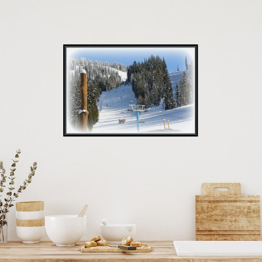 Brundage Ski Resort in McCall Idaho Poster (Keuken)