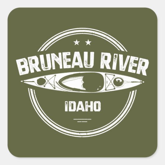Bruneau Idaho Kayaking Vierkante Sticker (Voorkant)
