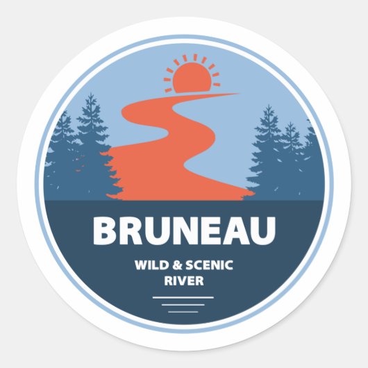 Bruneau Wild en Schilderachtig rivier Idaho Ronde Sticker (Voorkant)