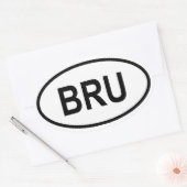 Brunei "BRU" Ovale Sticker (Envelop)