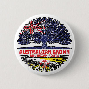 Brunei Bruneian Australian Australia Tree Roots Ronde Button 5,7 Cm