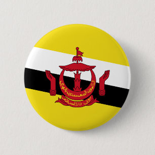 Brunei - Bruneian Flag Ronde Button 5,7 Cm