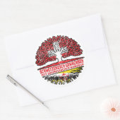 Brunei Bruneiisch Schweizer Schweiz Baum Wurzel Ronde Sticker (Envelop)