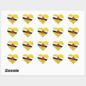 Brunei Darussalam liefde vlag trots hart Sticker (Vel)