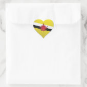 Brunei Darussalam liefde vlag trots hart Sticker (Tas)