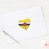 Brunei Darussalam liefde vlag trots hart Sticker (Envelop)