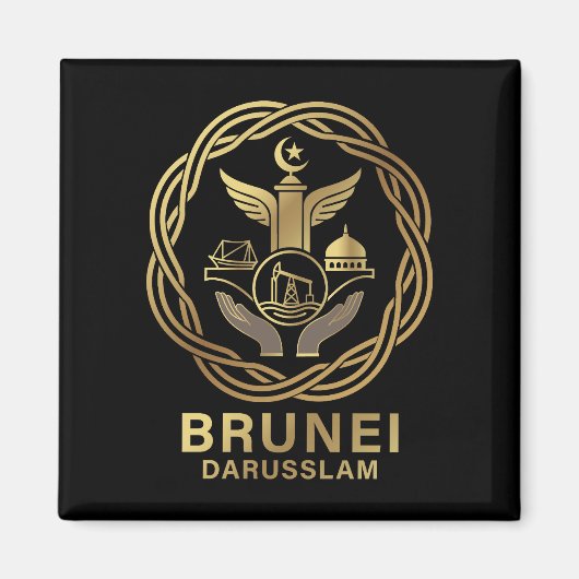 Brunei Darusslam Southeast Asia Magneet (Voorkant)