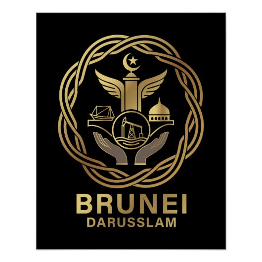 Brunei Darusslam Zuidoost-Azië Perfect Poster (Voorkant)