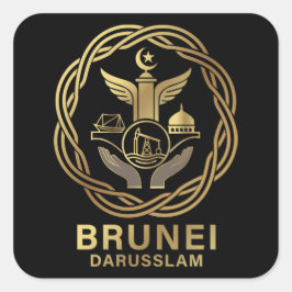 Brunei Darusslam Zuidoost-Azië Vierkante Sticker
