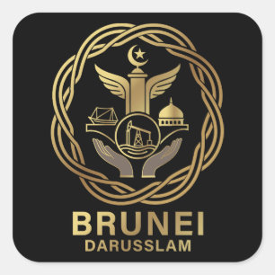 Brunei Darusslam Zuidoost-Azië Vierkante Sticker