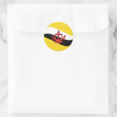 Brunei Fisheye Vlag Sticker (Tas)
