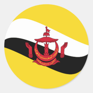 Brunei Fisheye Vlag Sticker
