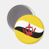 Brunei Fisheye Vlagmagneet Magneet (Voorkant / Achterkant)