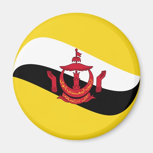 Brunei Fisheye Vlagmagneet Magneet (Voorkant)