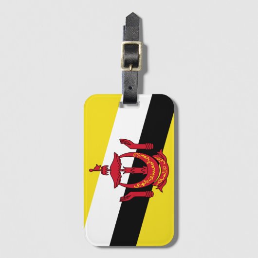 Brunei Flag Bagagelabel (Voorkant (verticaal))