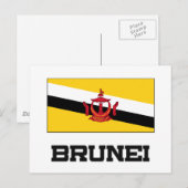 Brunei Flag Briefkaart (Voorkant / Achterkant)