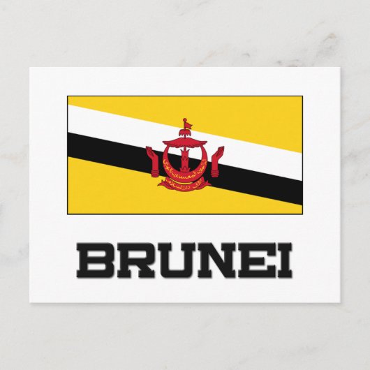 Brunei Flag Briefkaart (Voorkant)