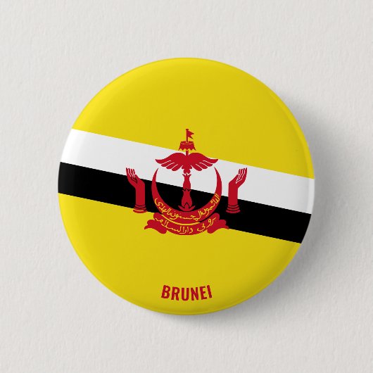 Brunei Flag Charming Patriotic Ronde Button 5,7 Cm (Voorkant)